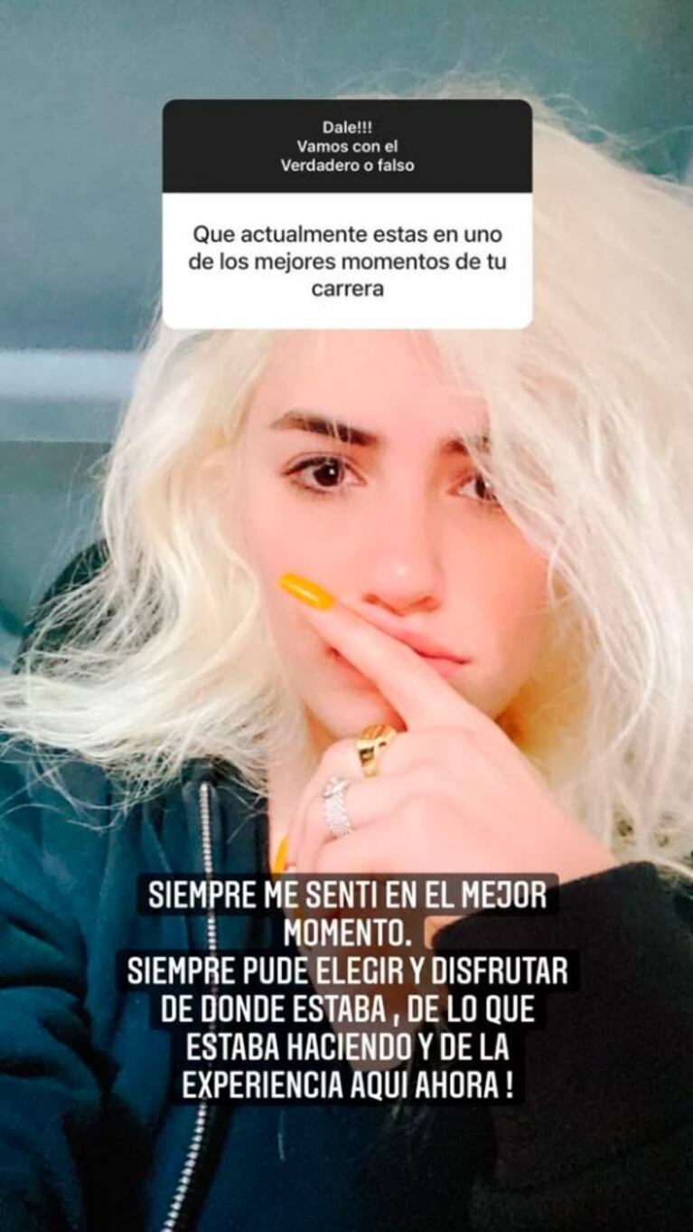 Lali Espósito le reveló a sus seguidores qué siente realmente sobre su cuerpo: “Es el único que tengo y lo amo”