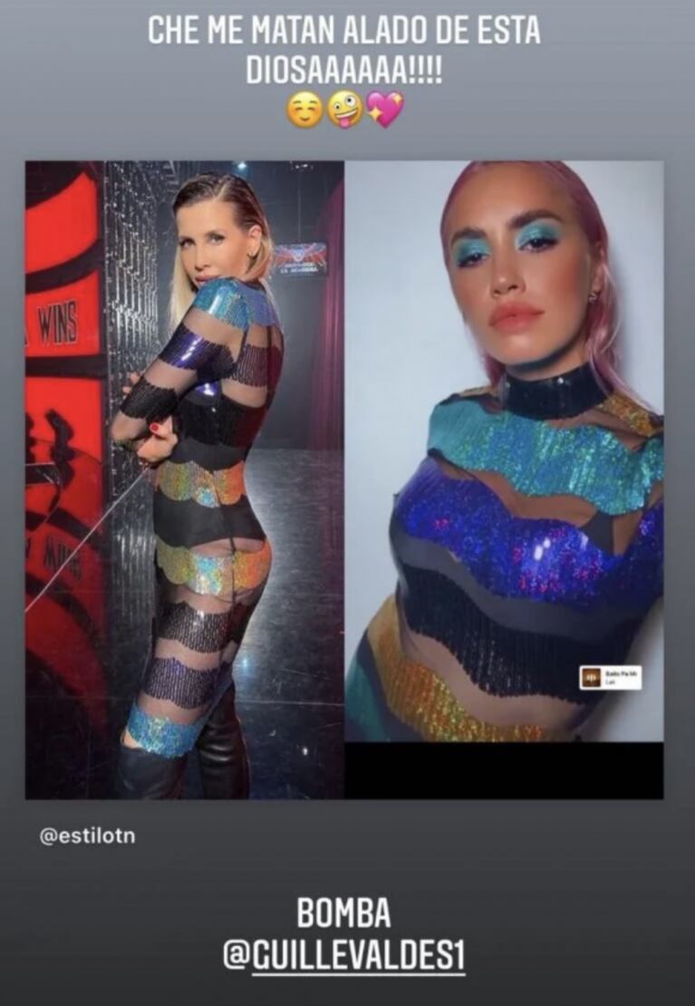 Lali Espósito lució el mismo look que Guillermina Valdés y se rió de las comparaciones: "Me matan al lado de esta diosa"