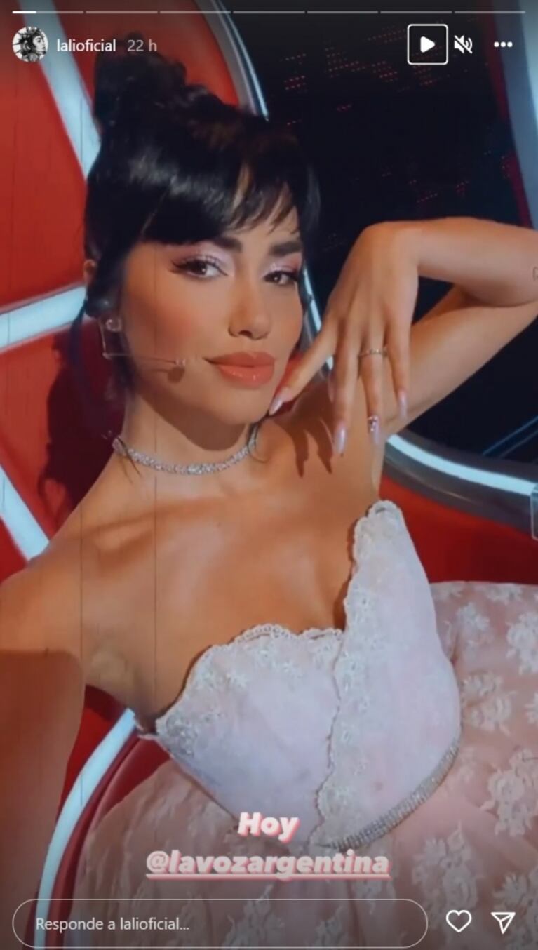 Lali Espósito lució un look "princesa" en La Voz Argentina e impactó a sus fans 