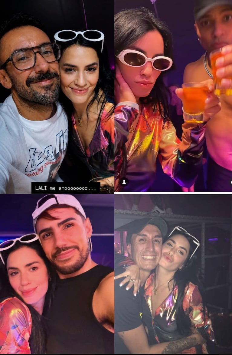Lali Espósito lució unos anteojos de sol blancos con la inscripción "BRIDE"