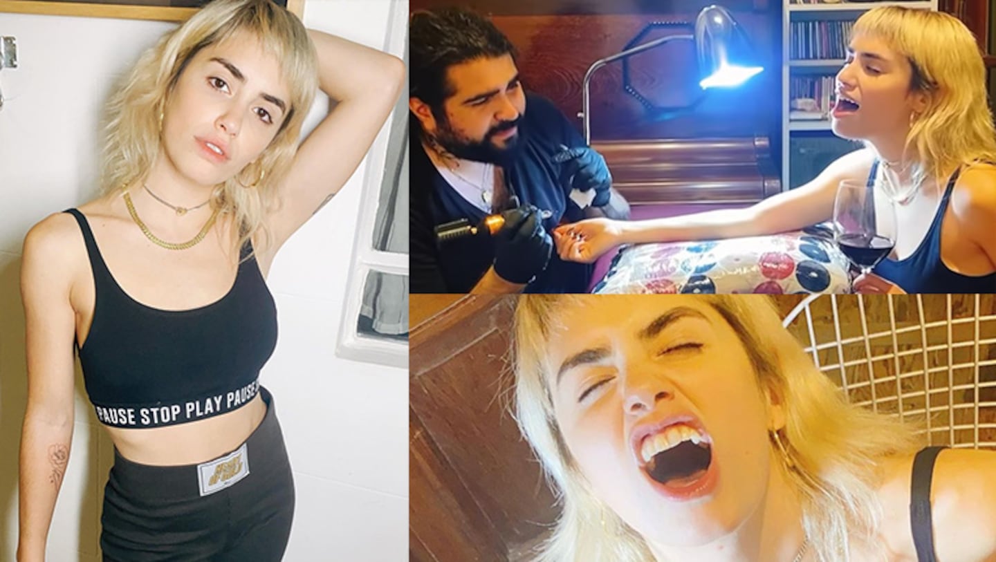 Lali Espósito mostró su nuevo tatuaje en el antebrazo.