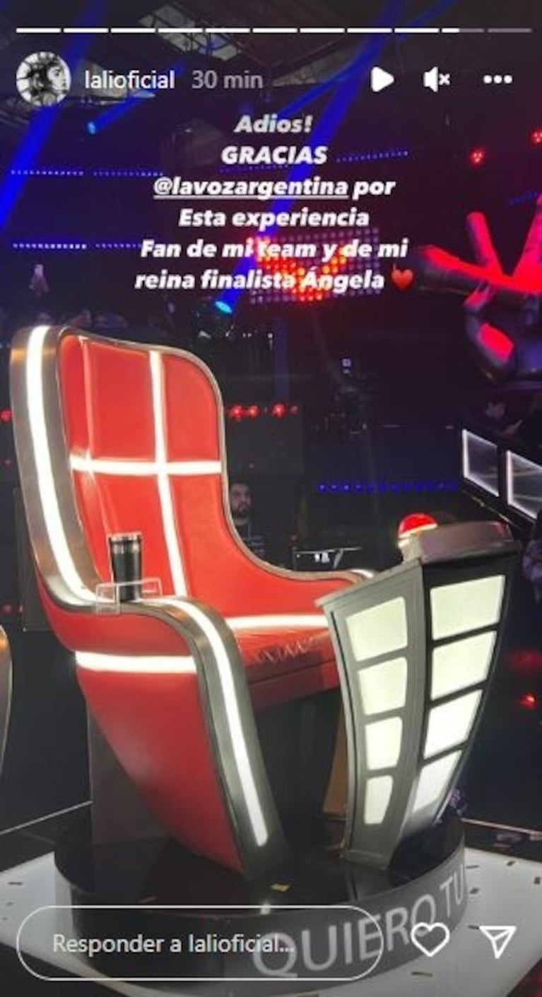 Lali Espósito publicó un contundente mensaje tras la versión de enojo en la final de La Voz Argentina