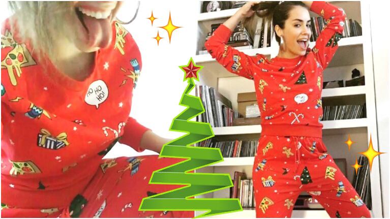 Lali Espósito revolucionó Instagram con su pijama "navideño" (Fotos: Instagram)