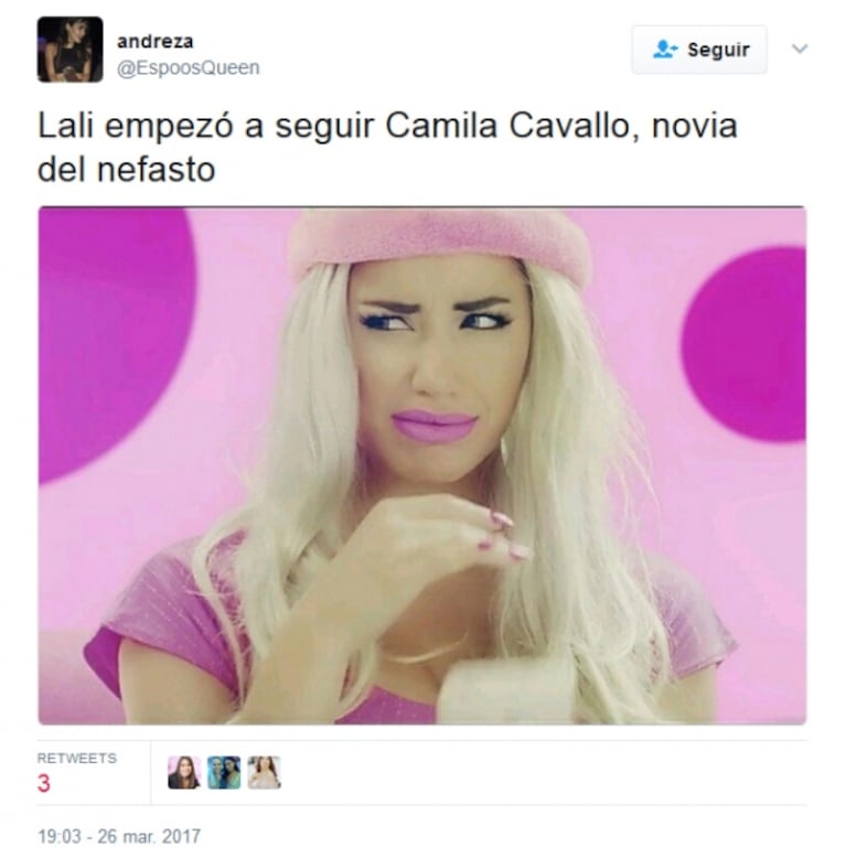 Lali Espósito siguió a Camila Cavallo, novia de Mariano Martínez, por error en Instagram: ¿la estaba stalkeando?