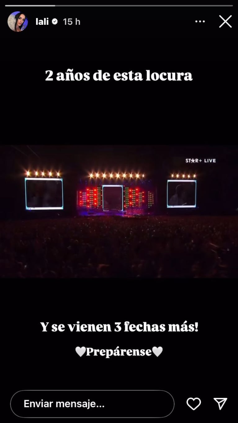 Lali Espósito tras el escándalo con Eial Moldavsky (Foto: Instagram/@lali).