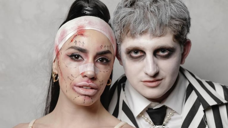 Lali Espósito y Dillom sorprendieron con sus looks de Halloween. (Foto: Instagram / lali)