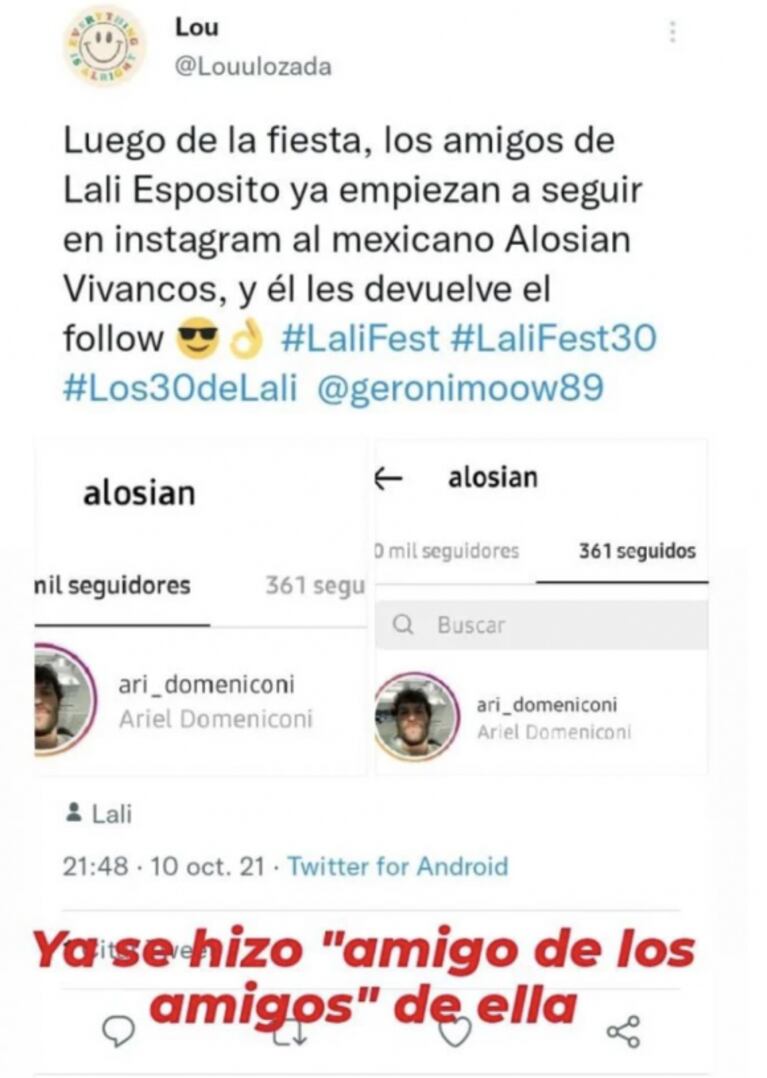 Lali Espósito y el actor mexicano Alosian Vivancos, cada vez más cerca: él fue a su cumple en medio de los rumores de romance