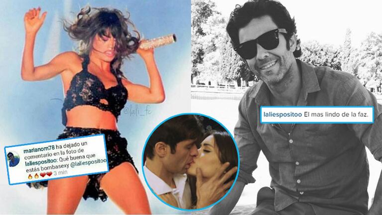 Lali Espósito y Mariano Martínez, a full en las redes sociales (Fotos: Instagram). 