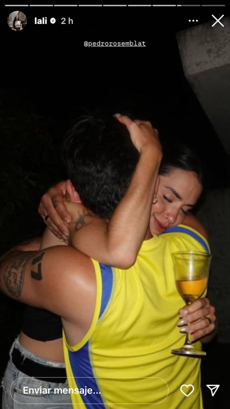 Lali Espósito y Pedro Rosemblat (Foto: captura de Instagram).