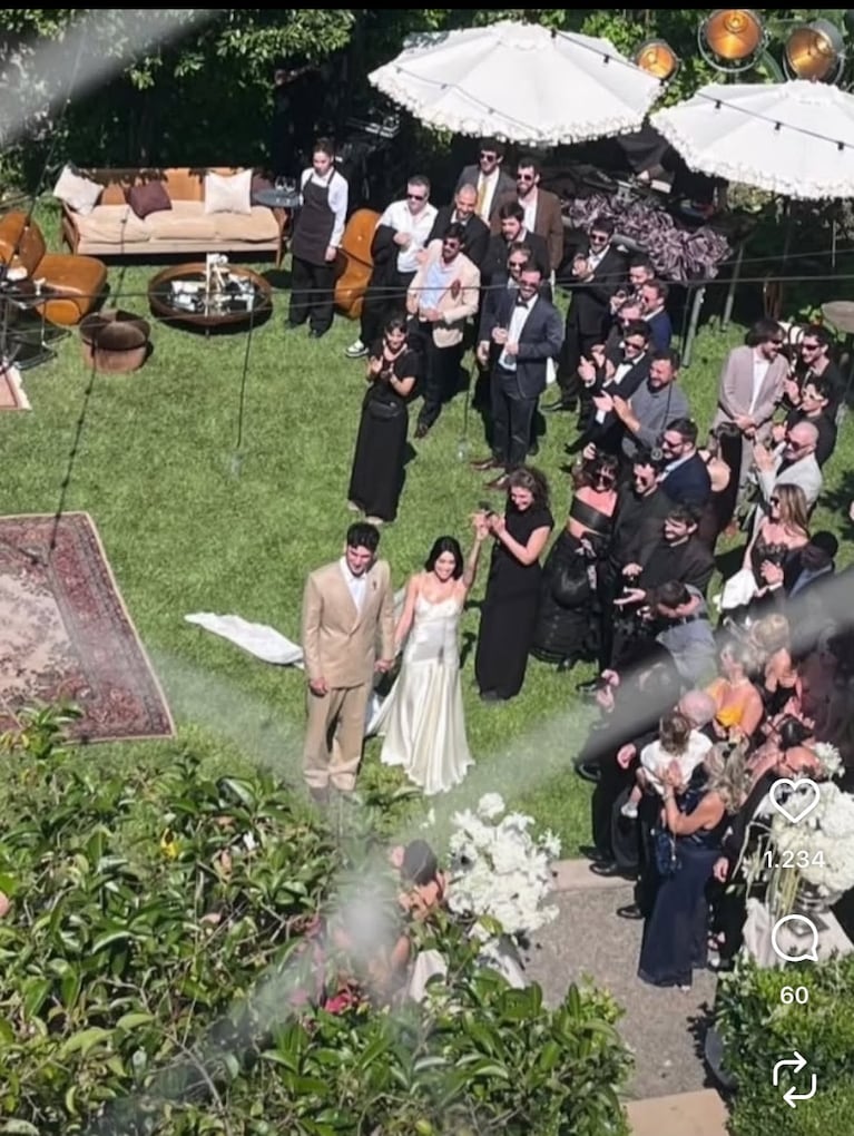 Lali Espósito y Pedro Rosemblat se casaron este sábado (Foto: Crónica).