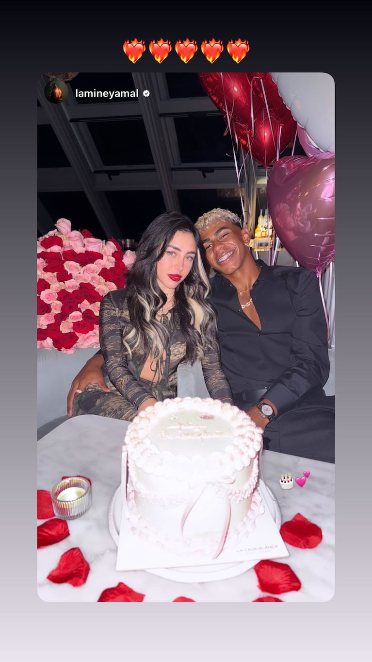 Lamine Yamal y Nicki Nicole confirmaron su romance con una foto en Instagram. Crédito: Instagram