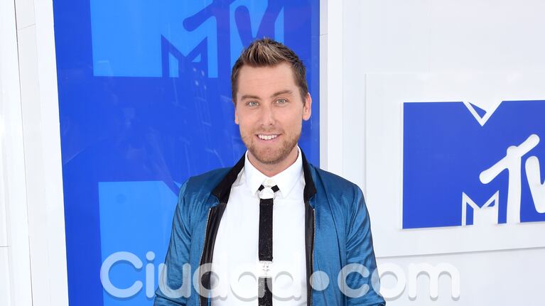 Lance Bass en los premios MTV VMA 2016. Fotos: AFP