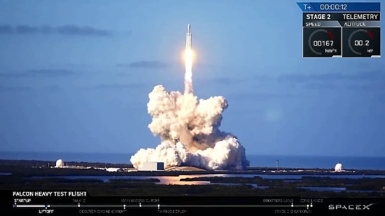 Lanzaron con éxito el cohete Falcon Heavy a Marte