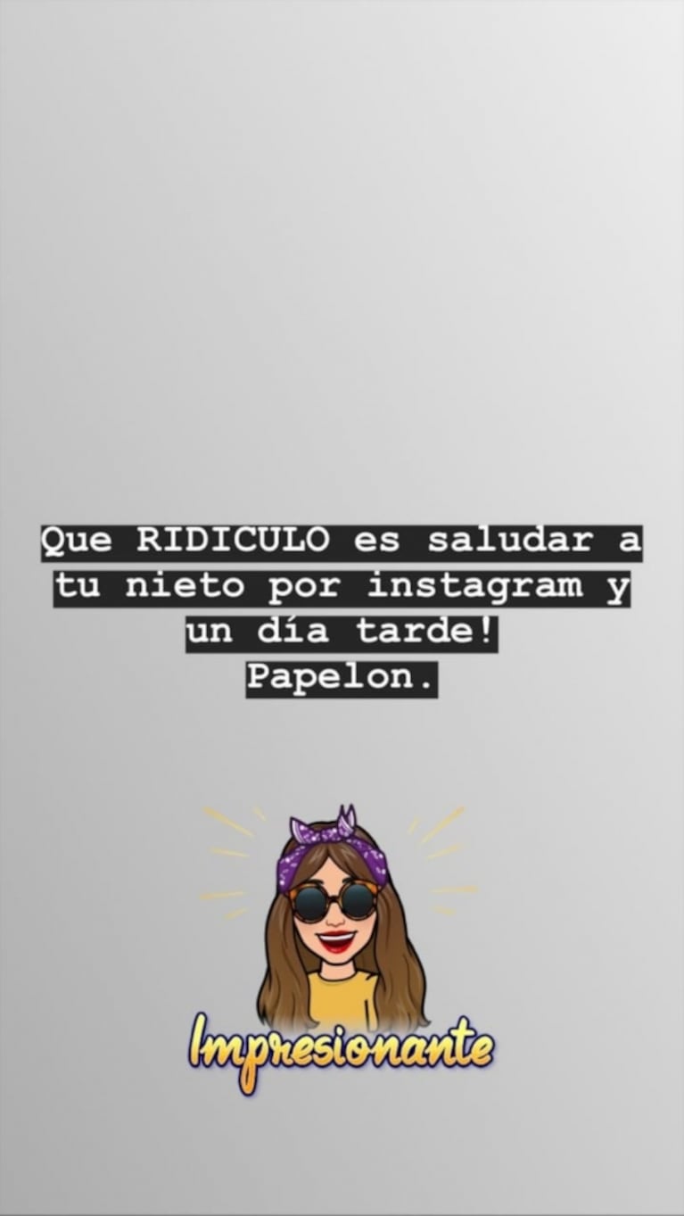 Lapidario posteo de Gianinna Maradona contra su papá, por saludar a su nieto un día después de su cumpleaños
