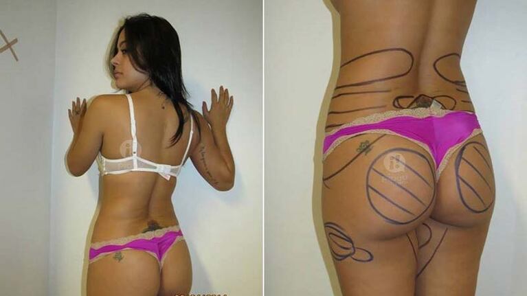 Larissa Riquelme, antes de someterse a una lipoaspiración. (Foto: Pippu.com)