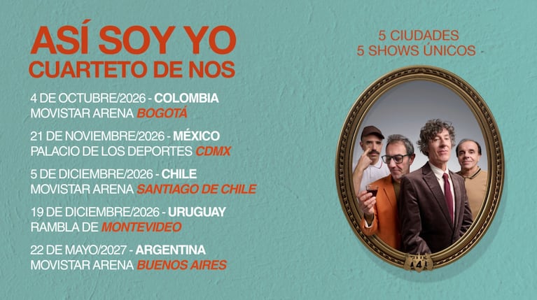 Las 5 ciudades del tour "Así soy yo"