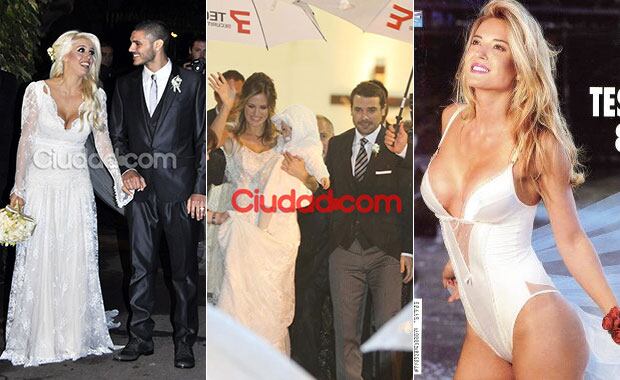 Las bodas de Wanda y Paula Chaves se robaron todas las miradas. ¿La de Cirio las superará? (Fotos: Ciudad.com y archivo Caras).