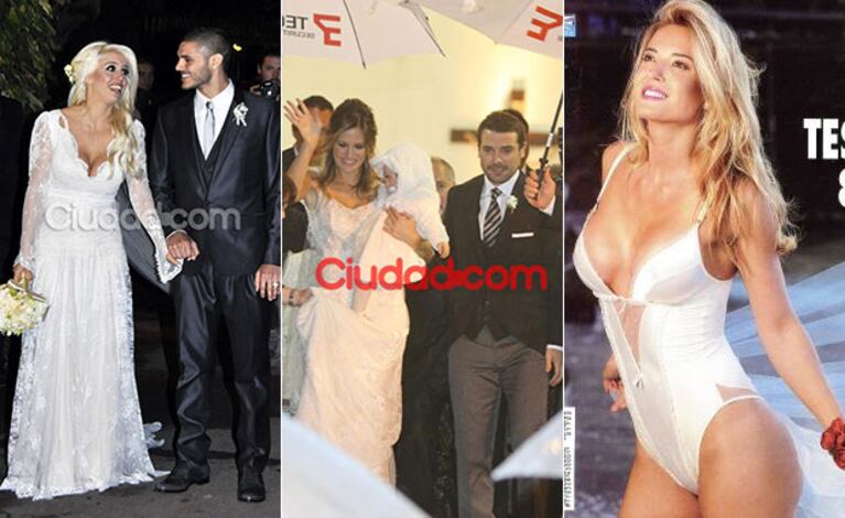 Las bodas de Wanda y Paula Chaves se robaron todas las miradas. ¿La de Cirio las superará? (Fotos: Ciudad.com y archivo Caras).
