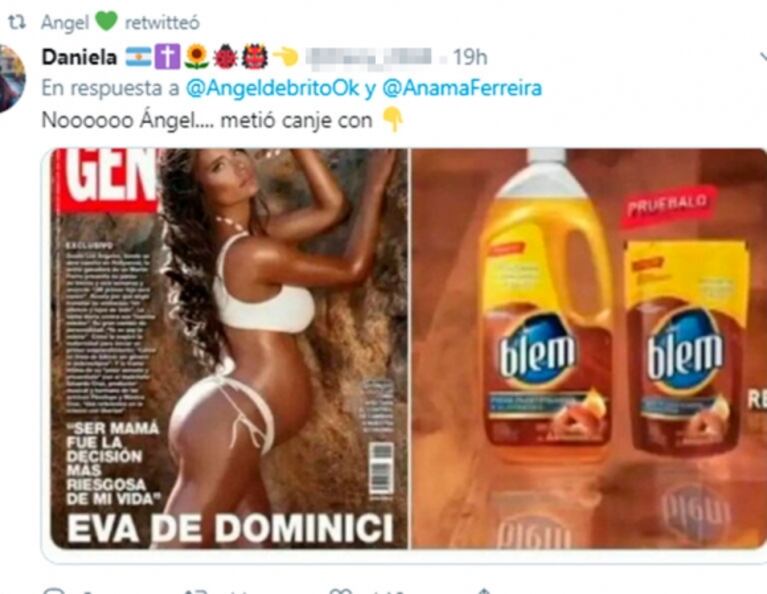 Las bromas de Ángel de Brito a Eva de Dominici por su tapa súper bronceada: "¡Felicitaciones, Anamá!"