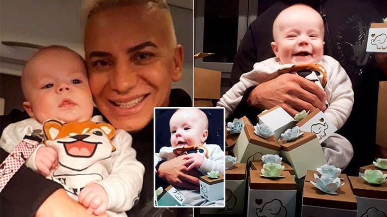 Las cajatarjetas súper tiernas para el bautismo del hijo Flavio Mendoza