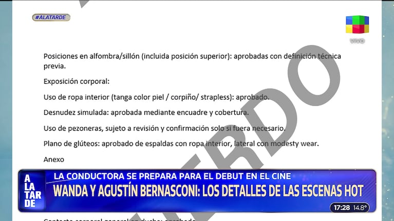 Las condiciones de Wanda Nara para su película erótica.
