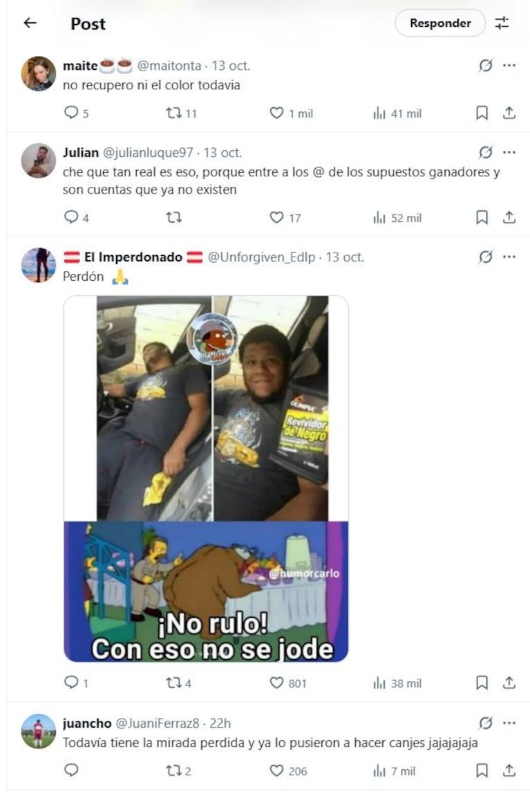 Las críticas al nuevo trabajo de Thiago Medina en X.
