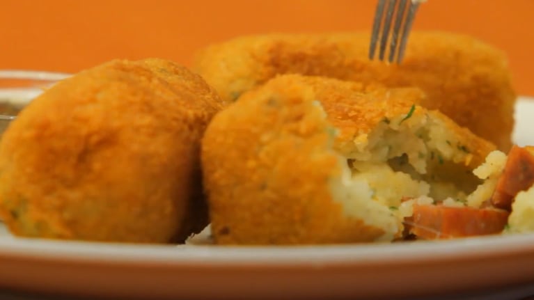 Las croquetas con todo el sabor del chorizo y el toque irresistible del queso. Foto: Cucinare.TV.