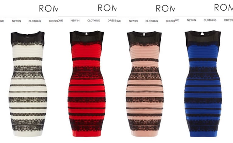 Las cuatro opciones a la venta: marfil y negro, rojo escarlata y negro, rosa y negro y... azul real y negro. (Fotos: www.romanoriginals.co.uk) 