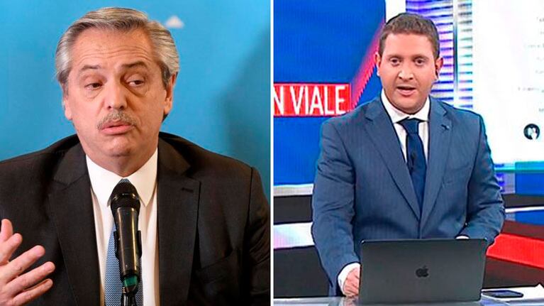 Las disculpas de Alberto Fernández a Jonatan Viale tras su polémico retweet: Cuando advertí el error lo borré