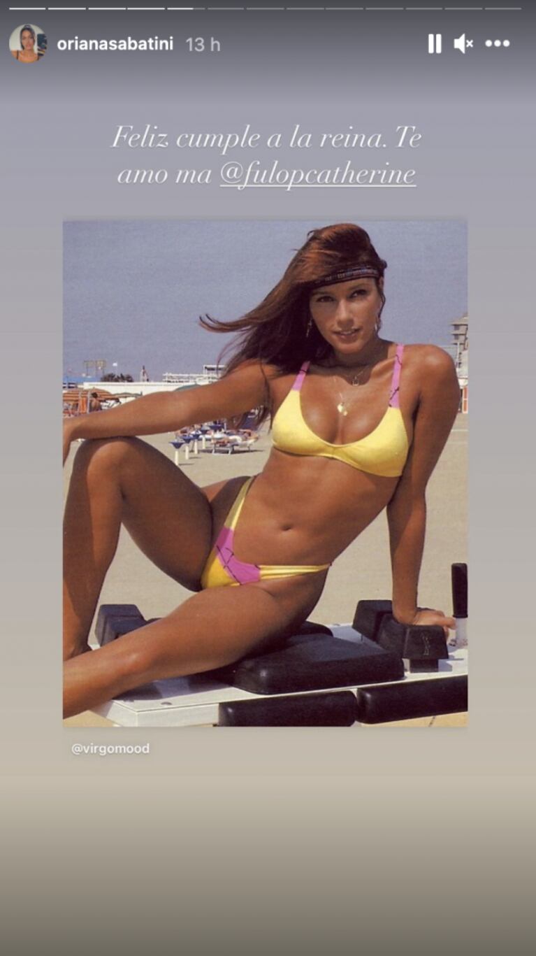 Las divertidas fotos retro que Oriana Sabatini le dedicó a Catherine Fulop por su cumple: "La reina"