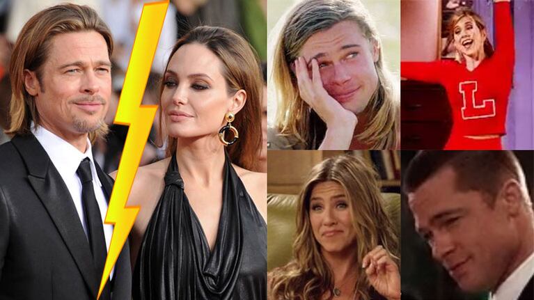 Las divertidas memes de la ruptura de Brangelina (Fotos: Web).