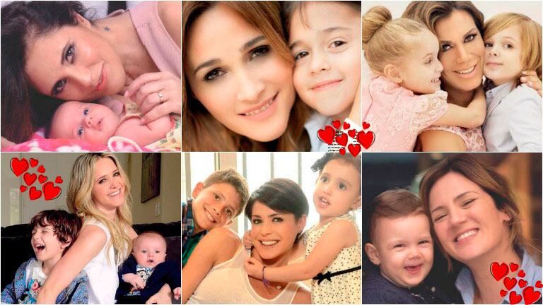 Las famosas posaron para Gente en el Día de la Madre. Foto: Gente