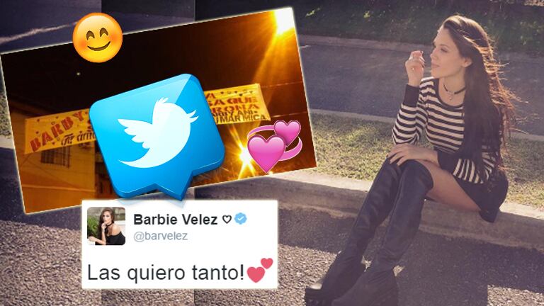 Las fans de Barbie Vélez le dedicaron un pasacalle con un significativo mensaje (Foto: Twitter)