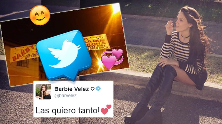 Las fans de Barbie Vélez le dedicaron un pasacalle con un significativo mensaje (Foto: Twitter)