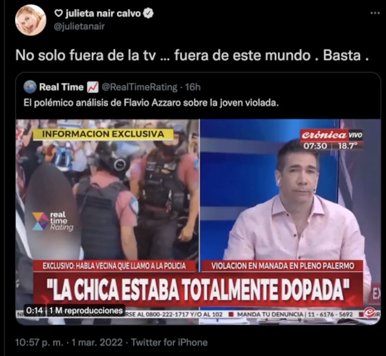 Las figuras repudiaron a Flavio Azzaro por su opinión sobre la violación grupal a una joven: "Vergüenza"