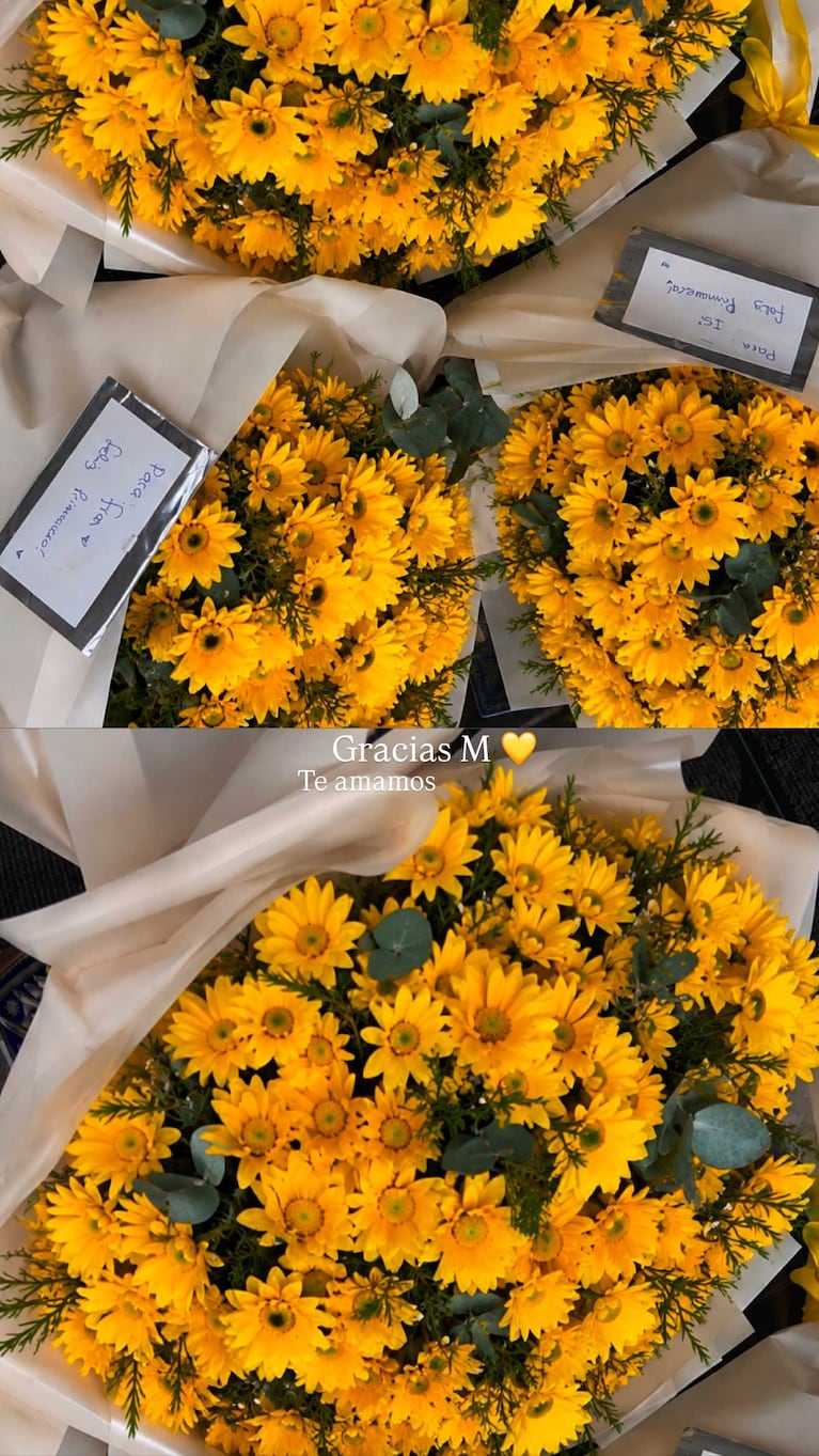 Las flores que recibió Wanda Nara  (Foto: Instagram @wanda_nara)