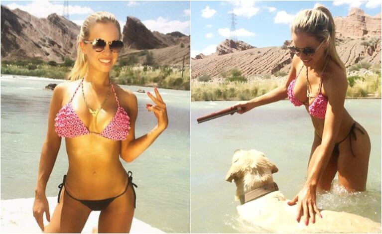 Las fotos calientes que Alejandra Maglietti compartió en las redes sociales. (Foto: Twitter)