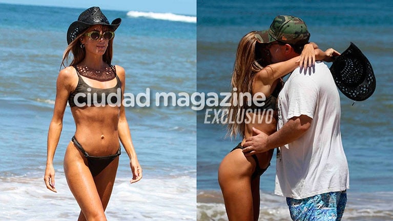 Las fotos de Agustina Casanova en las playas de Punta del Este: mar y amor con su marido, Lautaro Mauro