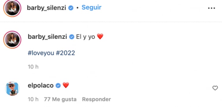 Las fotos de Barby Silenzi y el Polaco, muy cariñosos en la playa: "Él y yo"