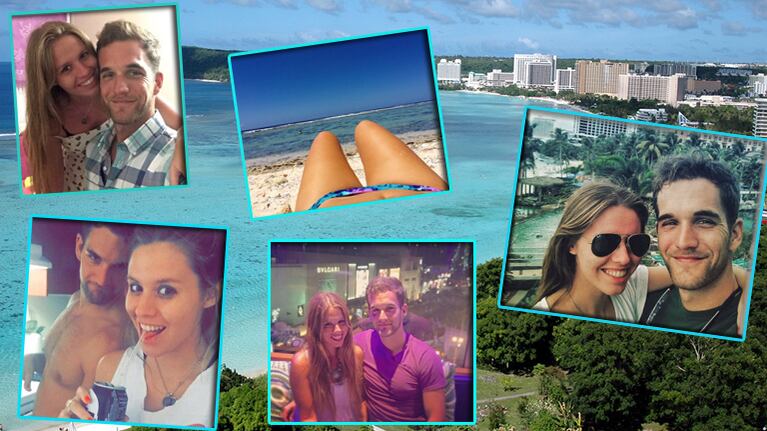 Las fotos de Belu y Brandon, juntos en una isla del Pacífico: mirá el reencuentro de la pareja de Hola y Adiós