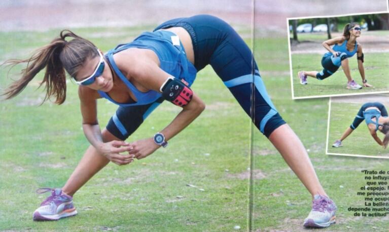 Las fotos de Catherine Fulop en un día de intenso entrenamiento: "Con rutina y constancia aprendí a mantenerme sin cirugías"