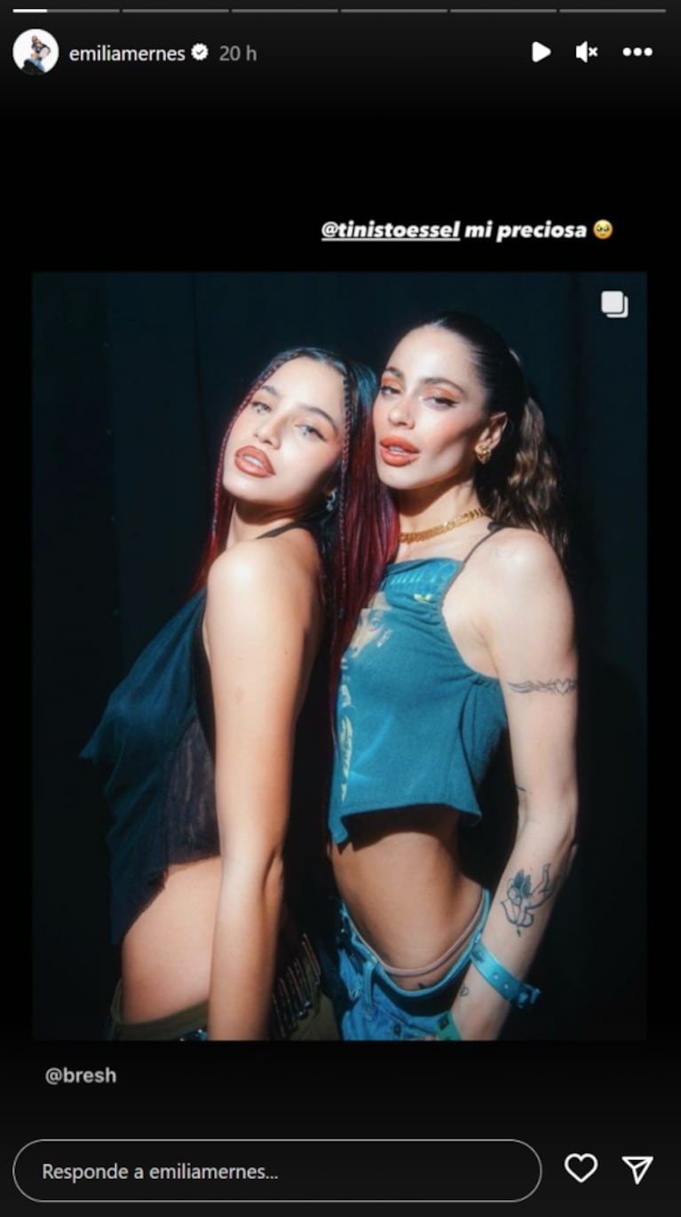 Las fotos de Emilia Mernes y Tini Stoessel súper diosas bailando en una fiesta: "Mi preciosa"