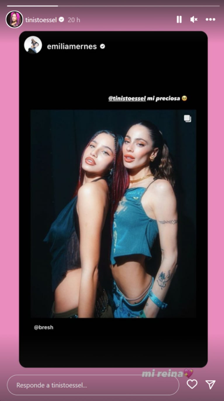 Las fotos de Emilia Mernes y Tini Stoessel súper diosas bailando en una fiesta: "Mi preciosa"