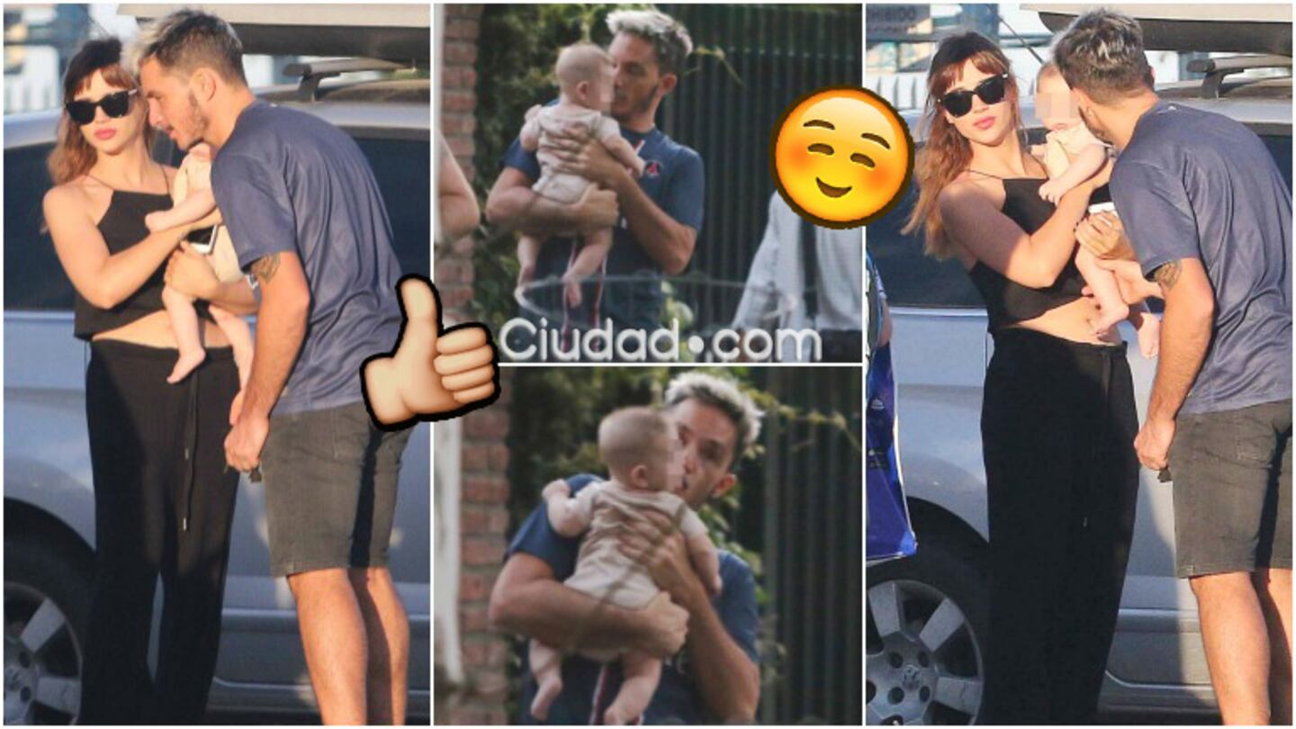 Las fotos de Emmanuel Horvilleur, baboso con el bebé de Celeste Cid (Fotos: Movilpress)