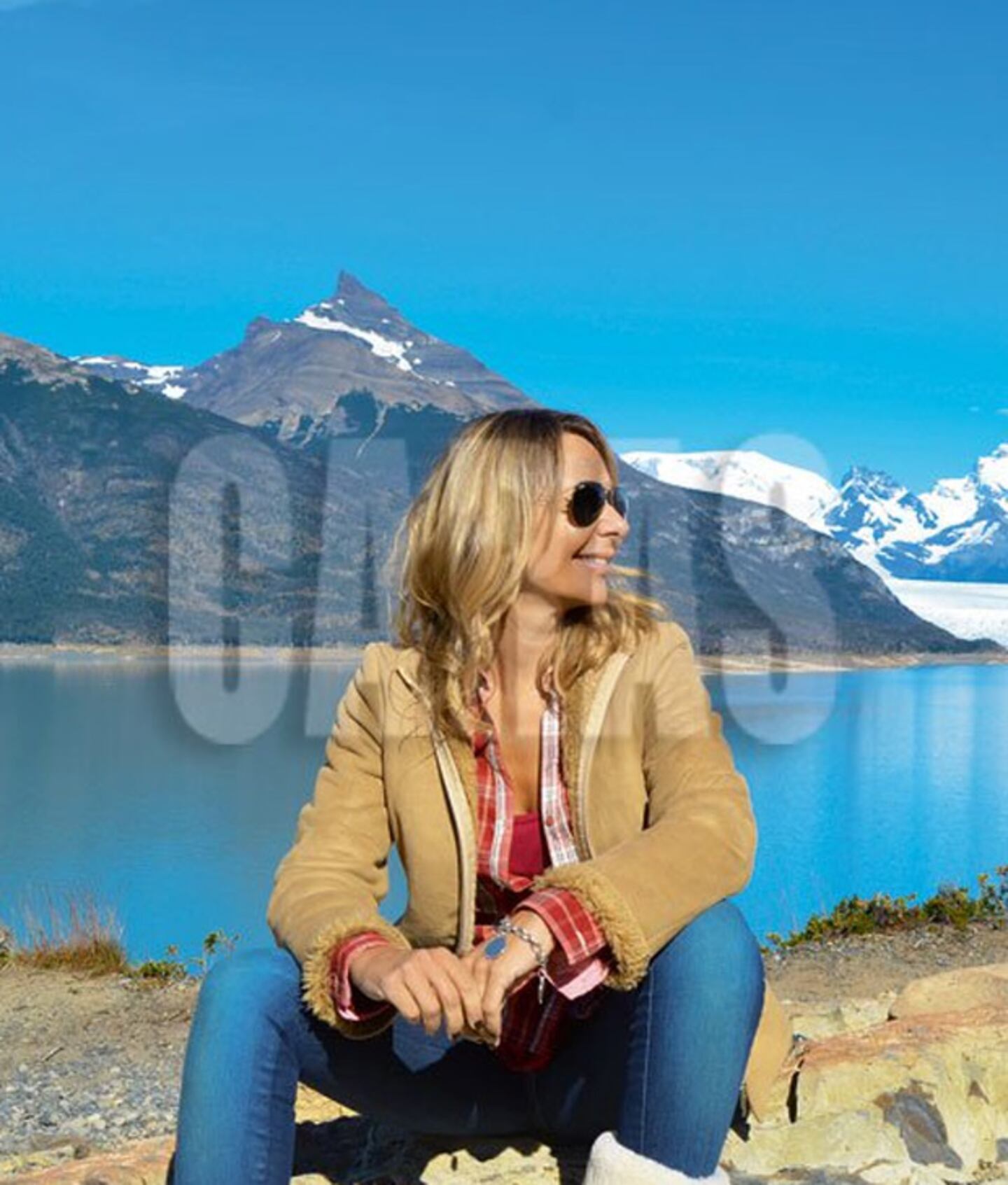 Las fotos de Evelyn Von Brocke junto su novio en el Glaciar Perito Moreno. (Foto: Caras)