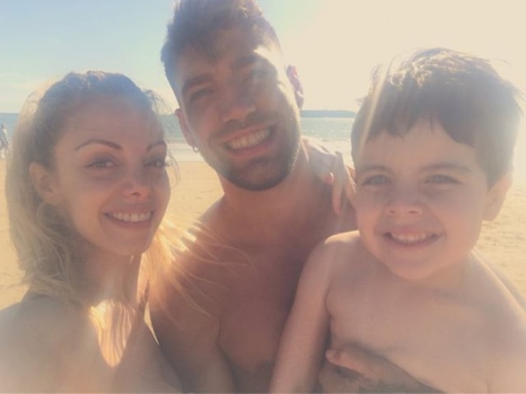 Las fotos de Gisela Bernal, su hijo y su novio en Punta del Este, con tierno mensaje a su pareja: "Gracias por estar con nosotros, amor mío"