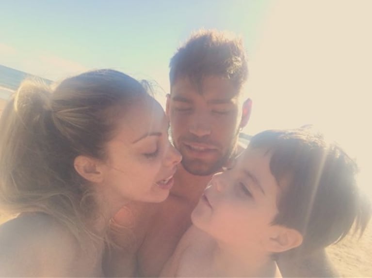 Las fotos de Gisela Bernal, su hijo y su novio en Punta del Este, con tierno mensaje a su pareja: "Gracias por estar con nosotros, amor mío"