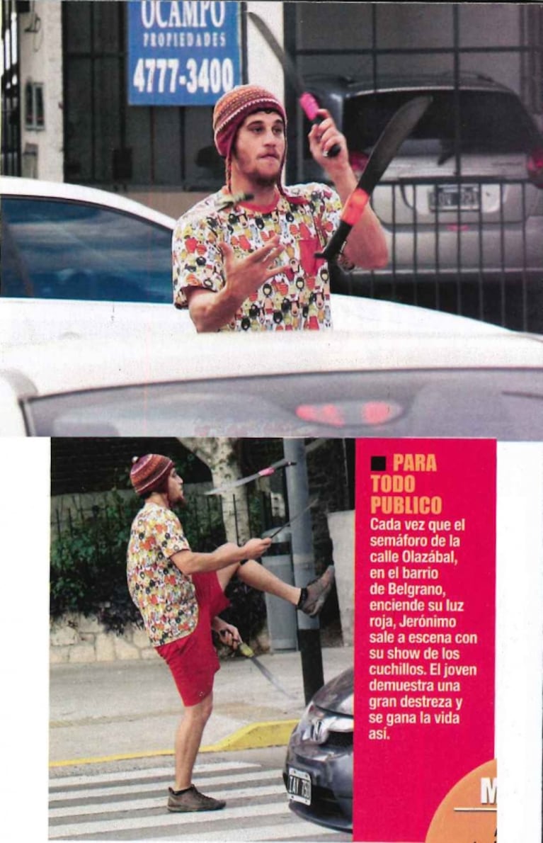 Las fotos de Jerónimo, el hijo hippie de Julián Weich que se gana la vida haciendo malabares en los semáforos