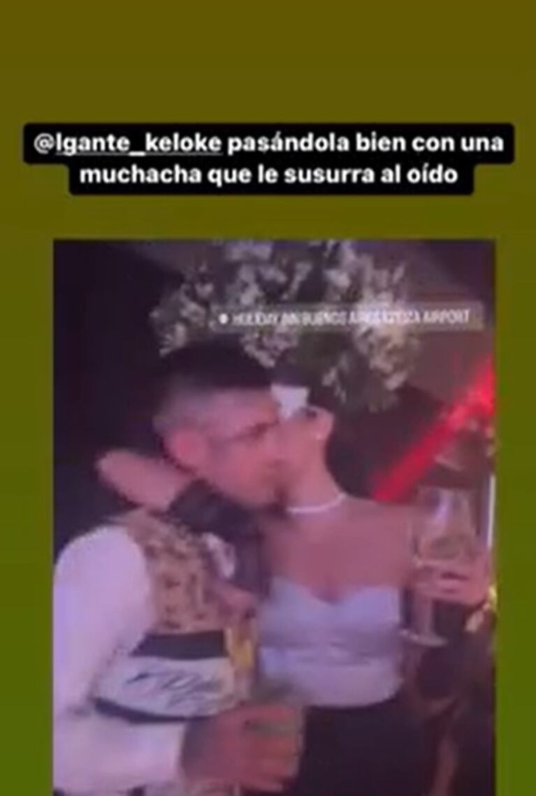 Las fotos de L-Gante en un hotel con una morocha: antifaces y mucha complicidad en una fiesta