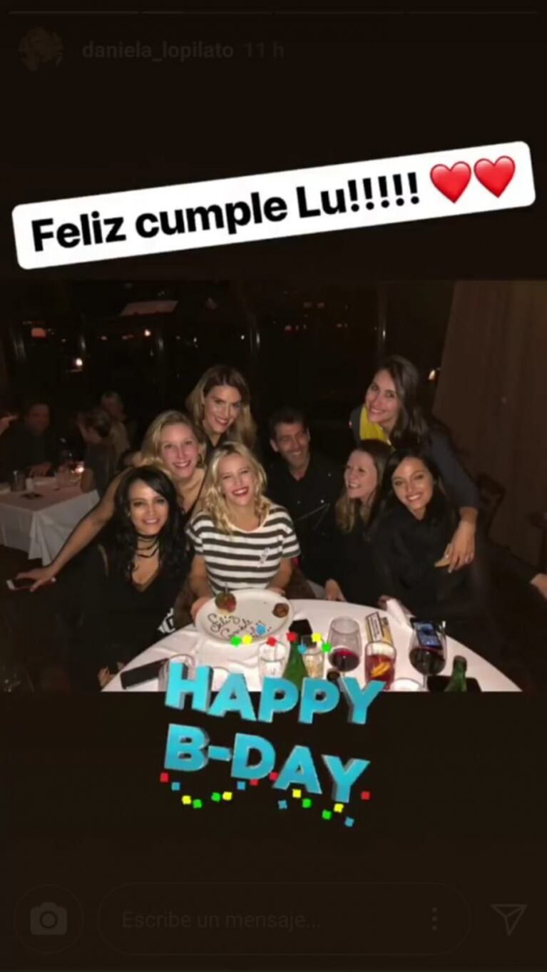 Las fotos de la fiesta sorpresa a Luisana Lopilato por su cumpleaños: dulce espera y mucho amor